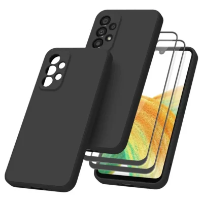 Kaitseümbris Samsung Galaxy A33 5G-le kahe klaasikaitsega