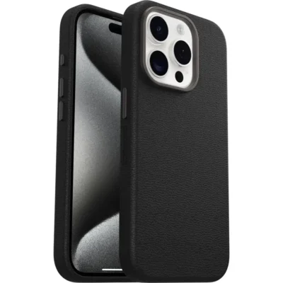 Otterbox Symmetry MagSafe ümbris iPhone 15 Pro’le must nahk