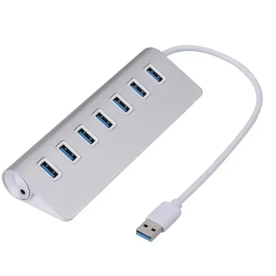 NK 6004181 7-Port USB Jaam – 1 USB Väljund + 7 Sisendit