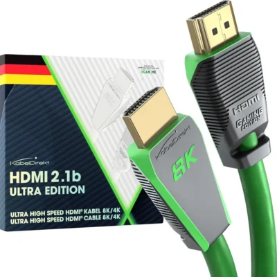 KabelDirekt HDMI 2.1 Kaabel 8K Roheline