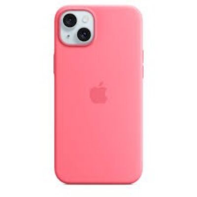 Apple Silicone Case MagSafe iPhone 15 Plus -Roosa