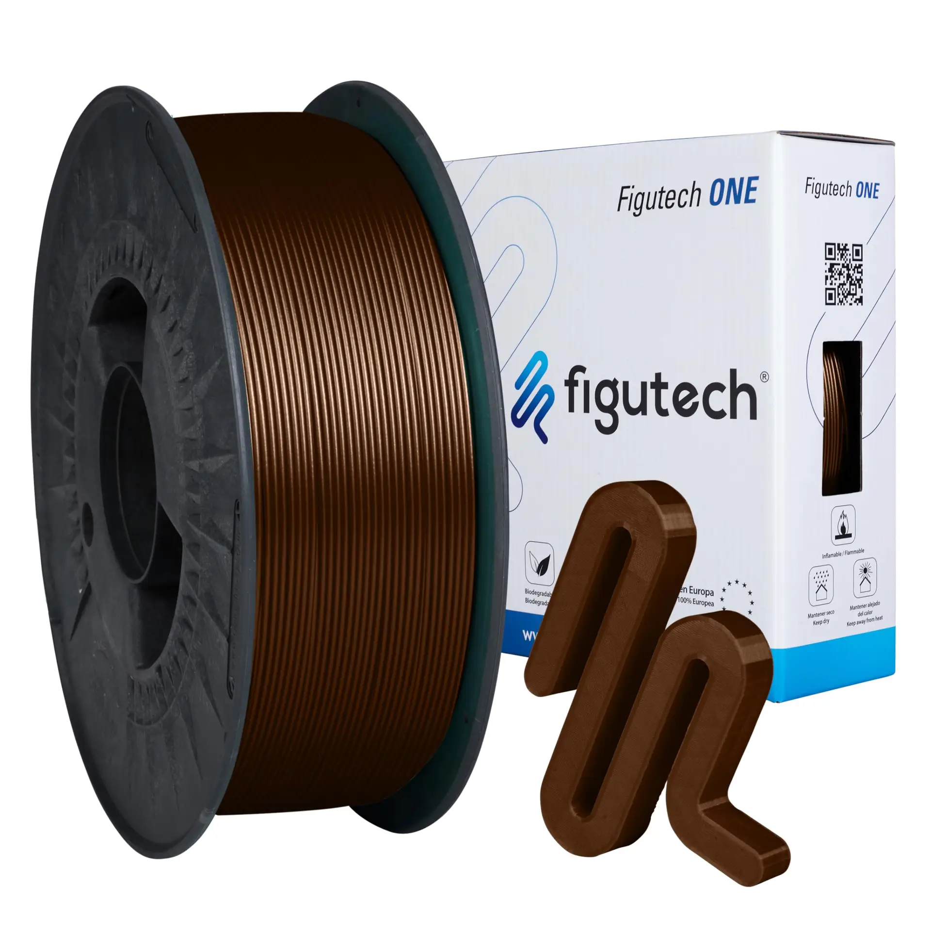 ONE PLA 3D-printeri filament (1,75 mm, 1 kg, pruun, täpsus +/- 0,02 mm)
