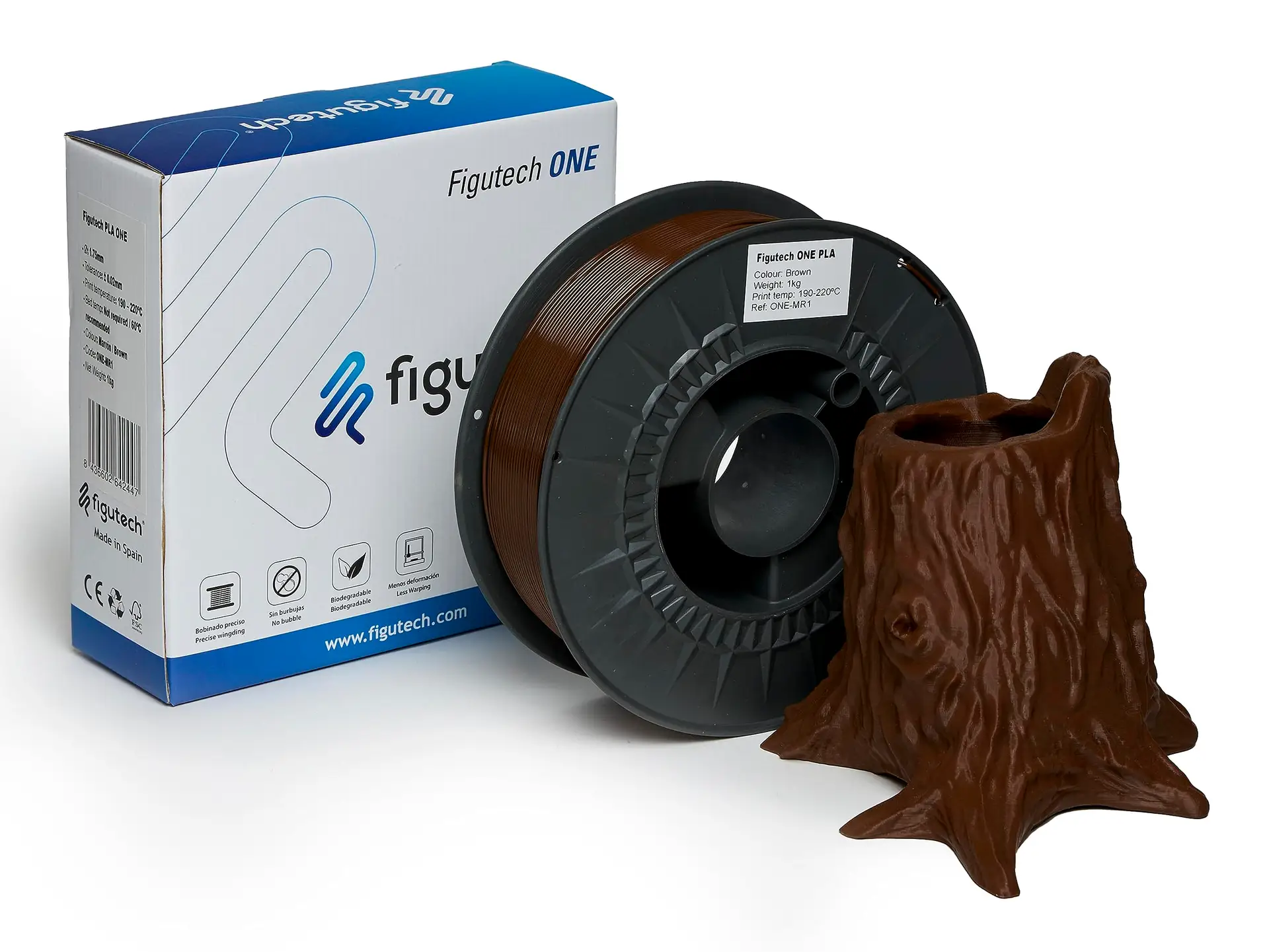 ONE PLA 3D-printeri filament (1,75 mm, 1 kg, pruun, täpsus +/- 0,02 mm) - Pilt 2