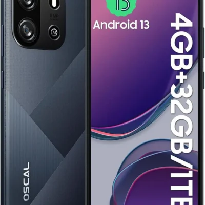 OSCAL Flat 1C (2+2GB/32GB) Nutitelefon – Must