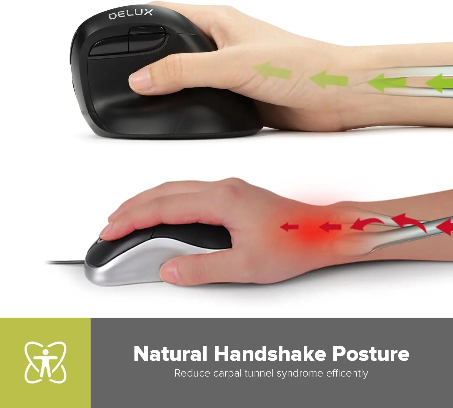 DELUX ergonoomiline hiir - Image 7