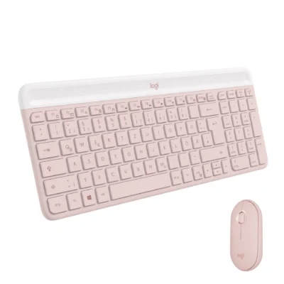 Logitech MK470 Slim Combo Juhtmevaba Klaviatuur ja Hiir (US QWERTY) – Roosa