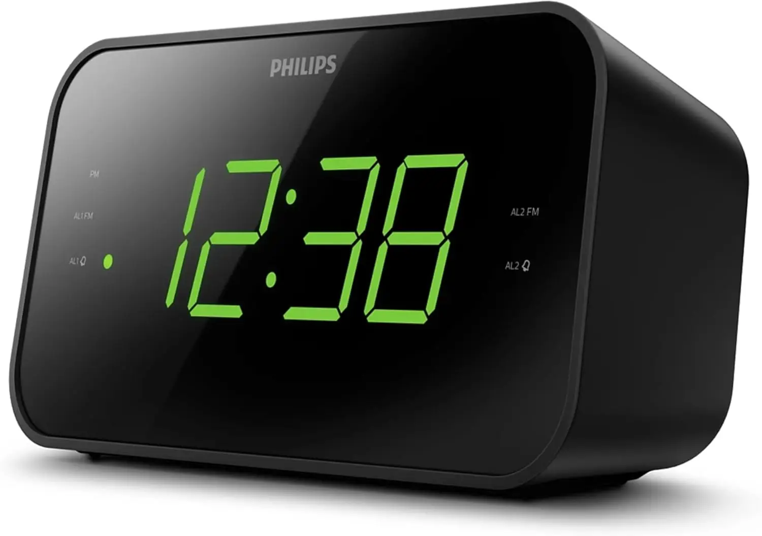 Digitaalne Äratuskell Philips raadioga, FM-raadio ja suur LED-ekraan – Must