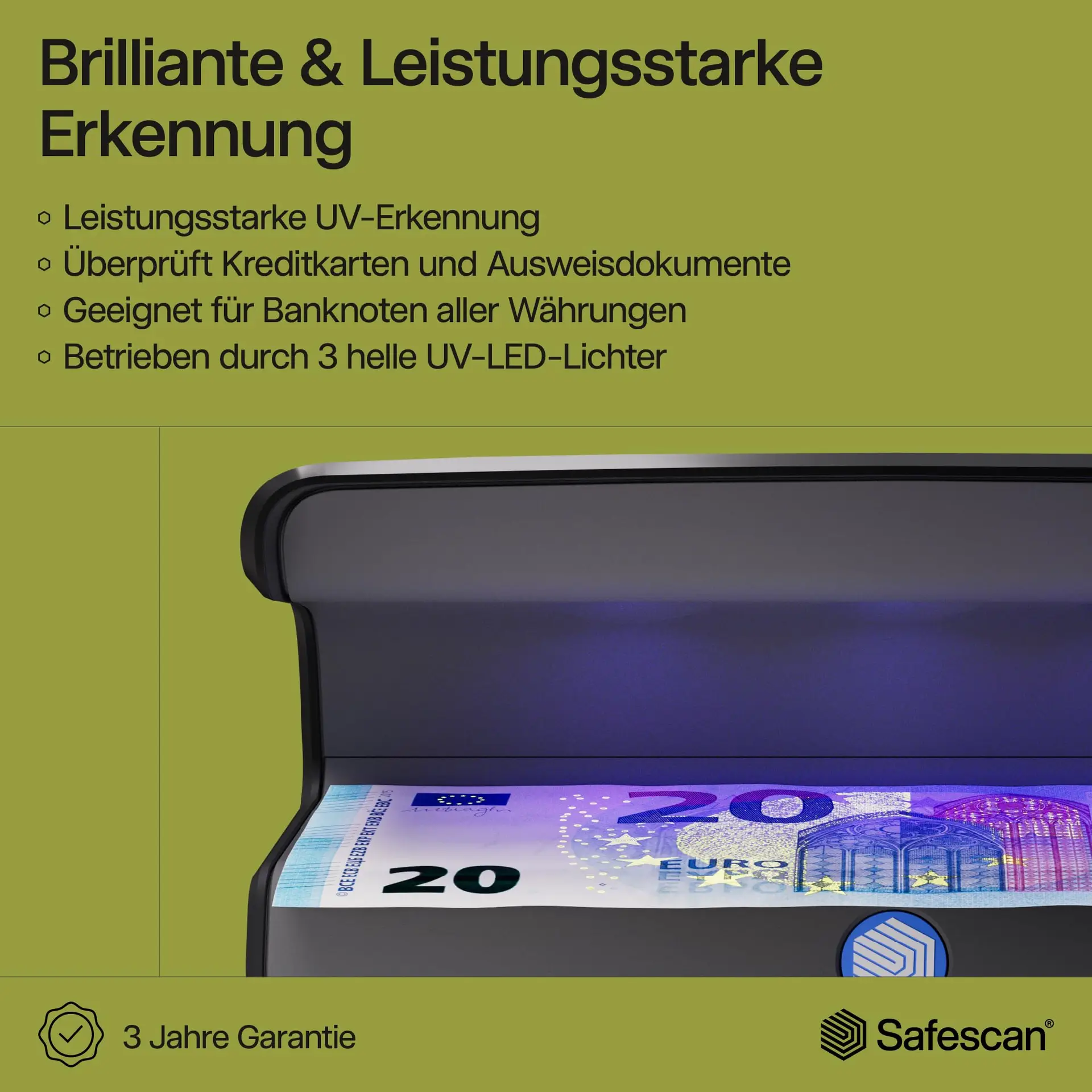 Safescan 55 LED UV Valgusega Valuutadetektor - Image 2