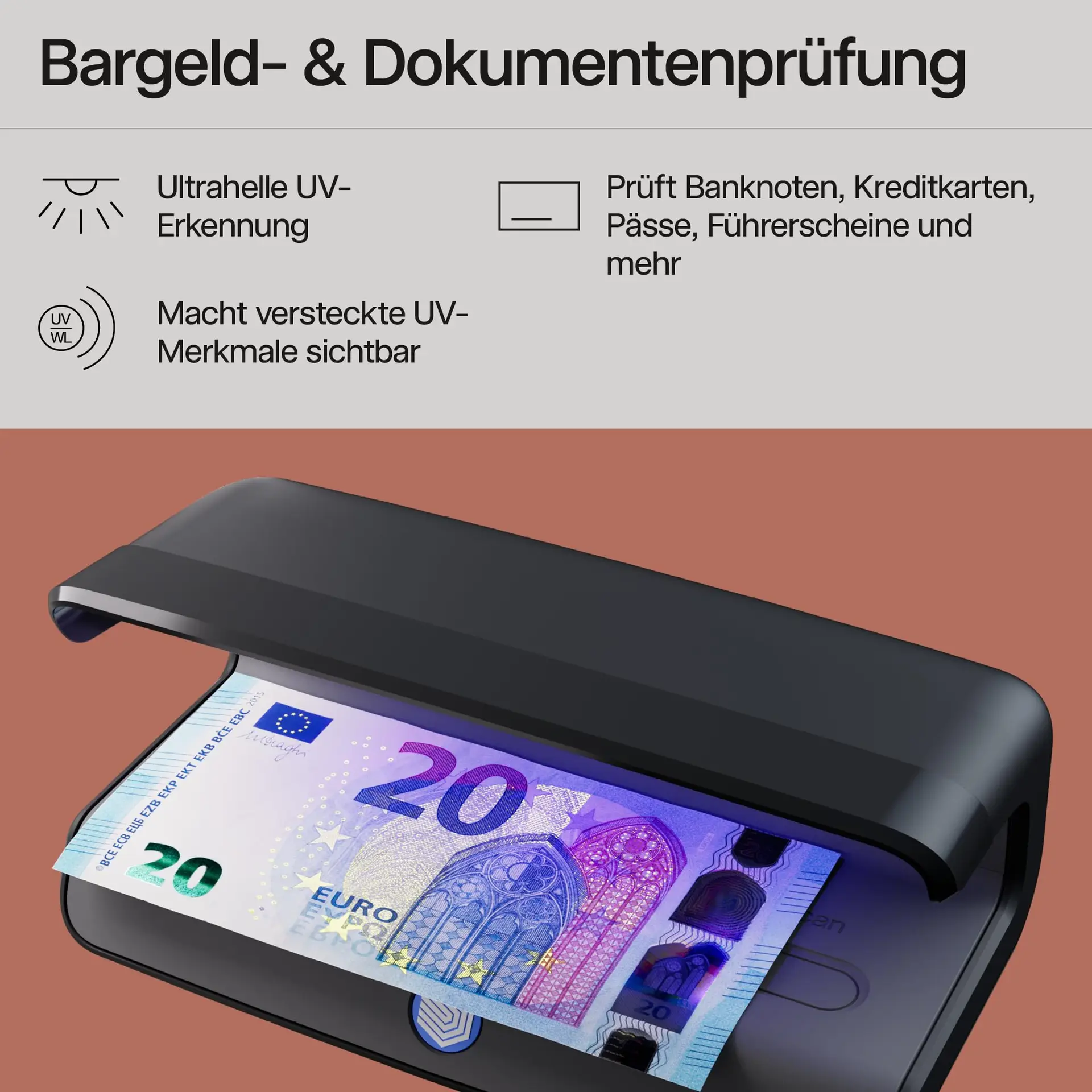 Safescan 55 LED UV Valgusega Valuutadetektor - Image 3