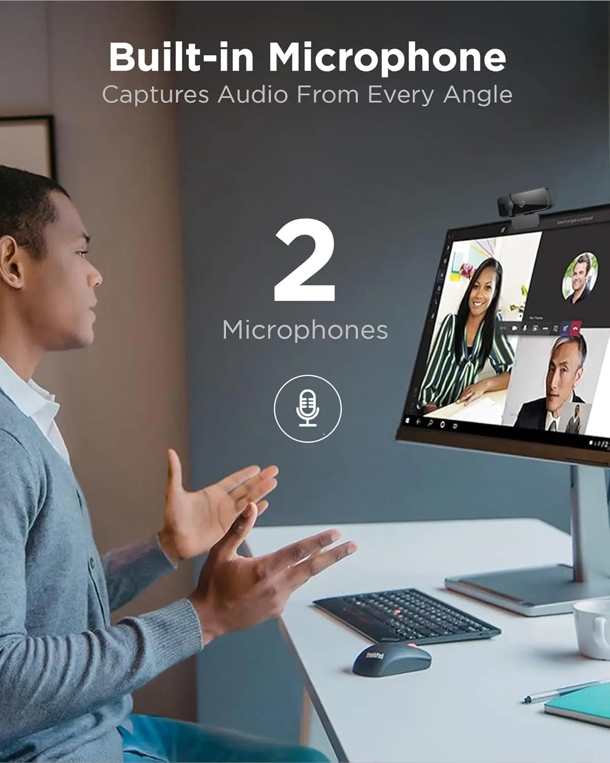 Lenovo Essential Full HD 1080P veebikaamera - Image 7