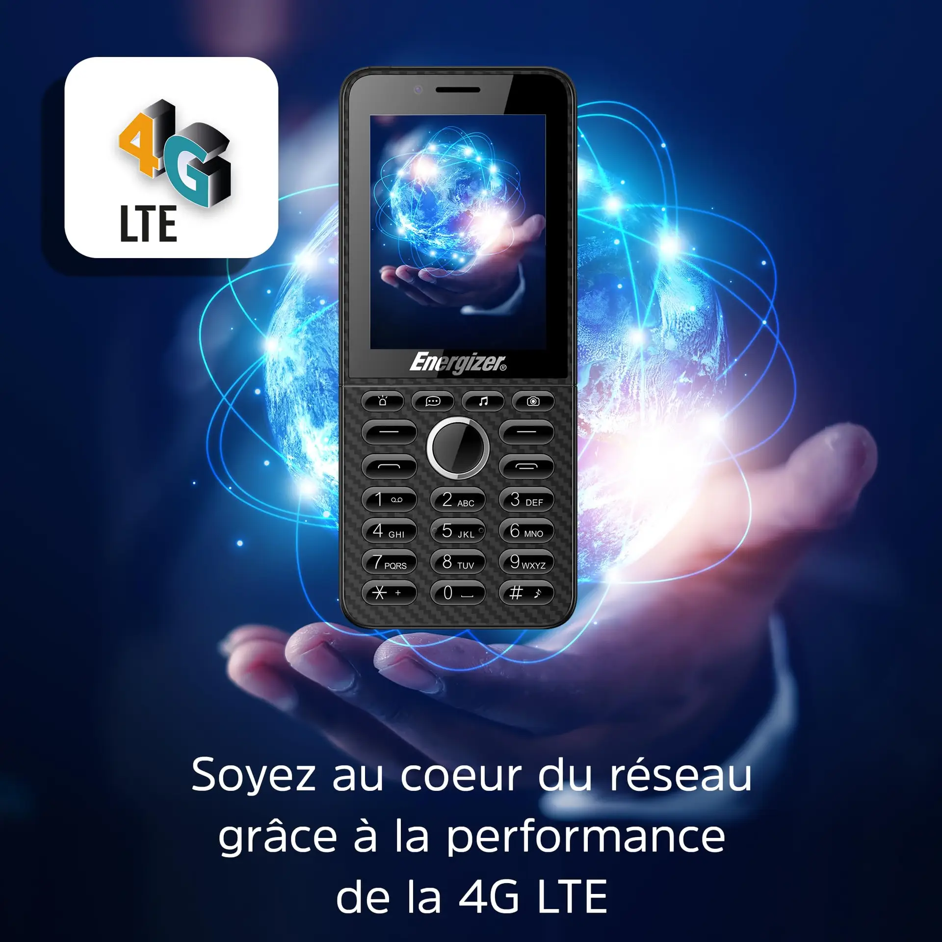 Energizer E288S - Avatud 4G Mobiiltelefon KaiOS'iga - 2.8 Tolline Ekraan - Dual SIM - 4GB Mäluga + 512MB RAM - 2000mAh Aku - GPS, Wi-Fi, Whatsapp, Facebook - USB-C - Must - Image 3