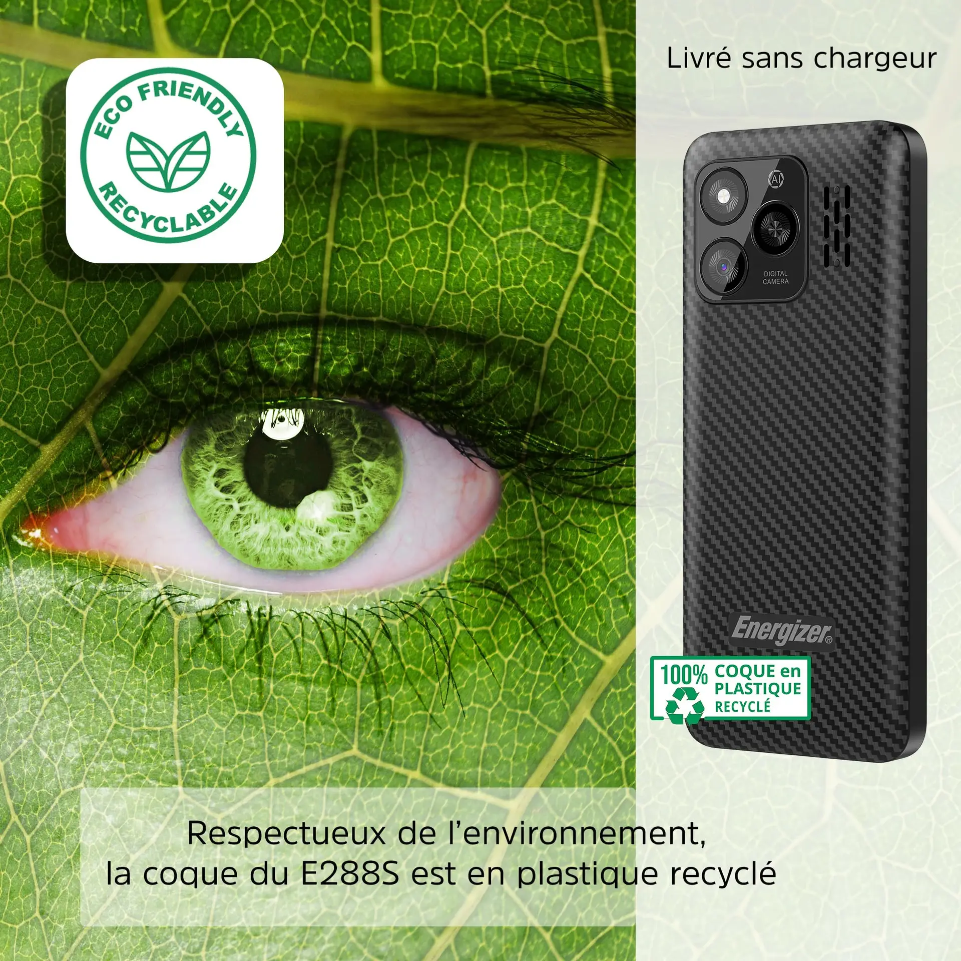 Energizer E288S - Avatud 4G Mobiiltelefon KaiOS'iga - 2.8 Tolline Ekraan - Dual SIM - 4GB Mäluga + 512MB RAM - 2000mAh Aku - GPS, Wi-Fi, Whatsapp, Facebook - USB-C - Must - Image 5