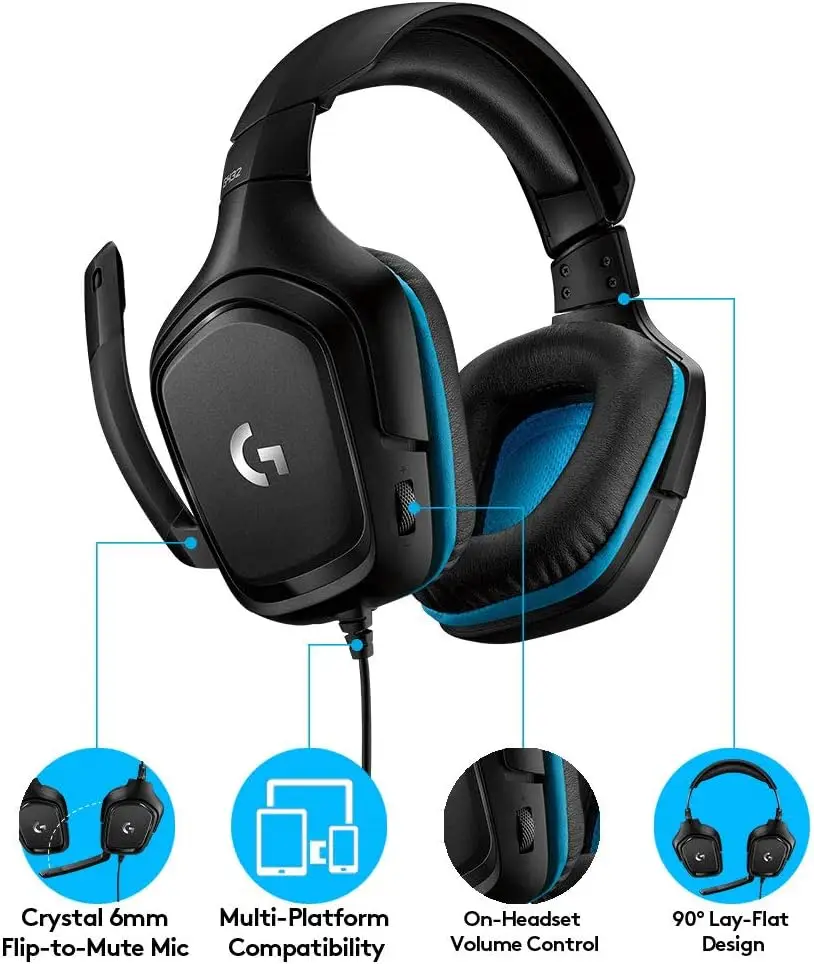 Logitech G432 Mänguri Peakomplekt- Must - Image 2