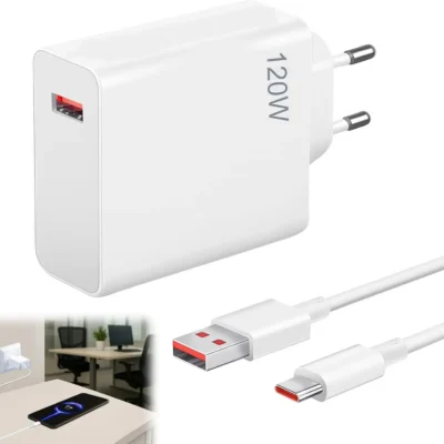 Huybaa 120W Adapter (USB-A)- Valge