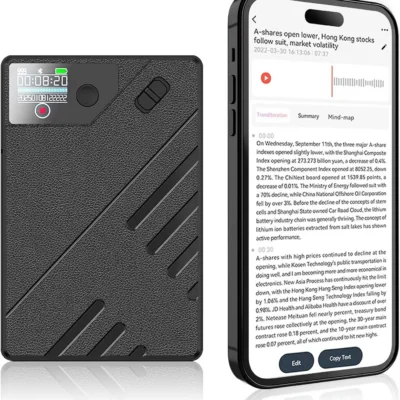 UAPPO AI Ultraõhuke diktofon – ChatGPT toega (Must)