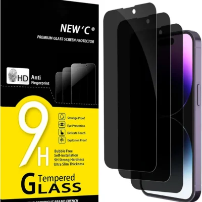 NEW’C kolmeosaline kaitseklaaside komplekt iPhone 14 Pro-le (6,1″)