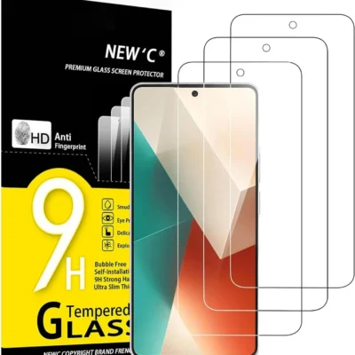 NEW’C kolmeosaline kaitseklaaside komplekt Xiaomi Redmi Note 13 (nii 4G kui ka 5G mudelitele)
