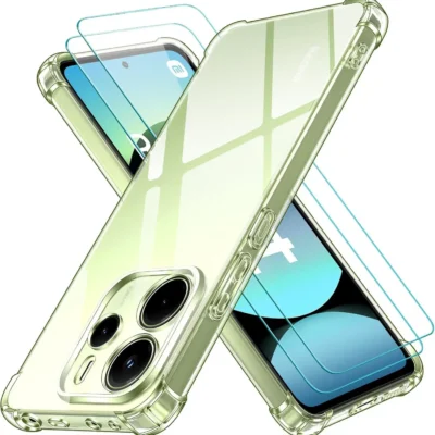 ivoler 3 in 1 ümbrise ja kaitseklaaside komplekt Xiaomi Redmi Note 14 4G mudelile