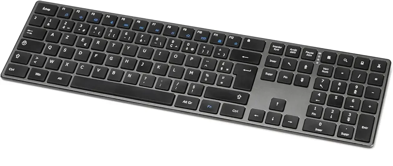 Amazon Basics Ultra-õhuke Juhtmevaba Klaviatuur (DE-QWERTY) - Hall
