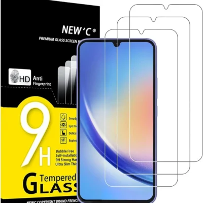 NEW’C kolmeosaline kaitseklaasi komplekt Samsung Galaxy A34 5G-le