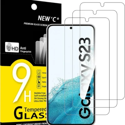 NEW’C kolmeosaline kaitseklaasi komplekt Samsung Galaxy S23-le