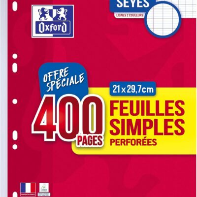 Oxfor 400 paberlehte mapi aukudega. A4