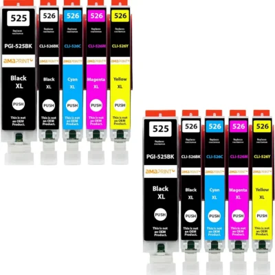 Amaprint PGI-525 / CLI-526 Tindikassetid (Must, Tsüaan, Magenta, Kollane)