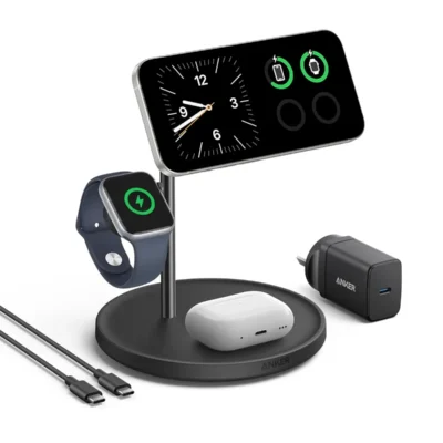 Anker MagGo 3-ühes 15W laadimisjaam- Must