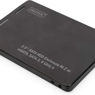 Digitus 2-in-1 adapter 2.5 SATA HDD M.2 ja mSATA Kõvaketta korpus- Must