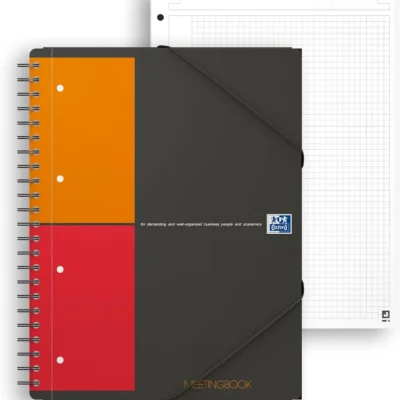 Oxford Meetingbook, ruuduline kaustik 160 lehte, A4