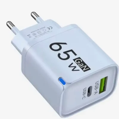 65w USB-C ja USB-A laadija