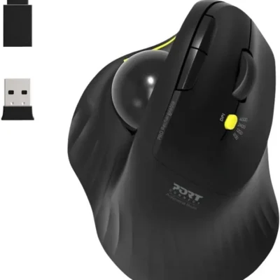 Port Connect Ergonomic Juhtmevaba Rullikhiir – Must