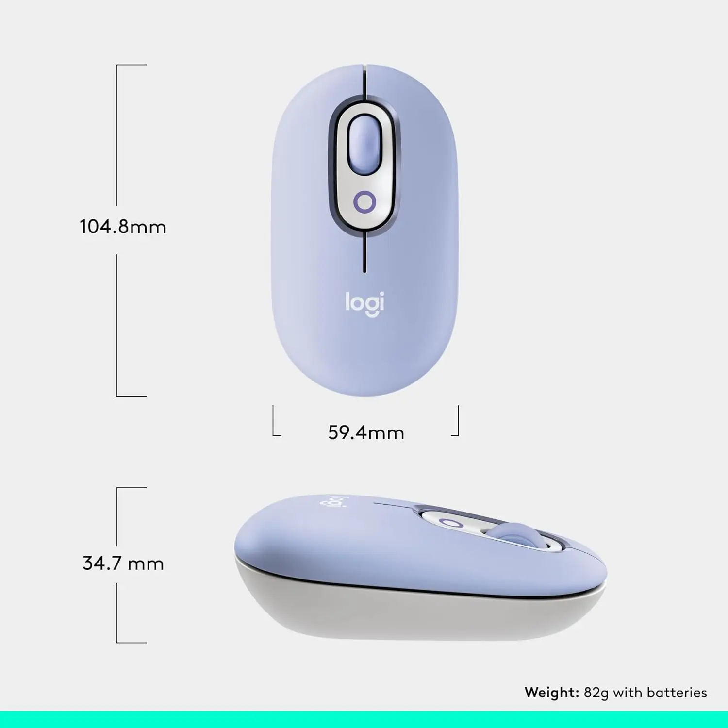 Logitech POP Juhtmevaba Hiir - Lilla - Pilt 7