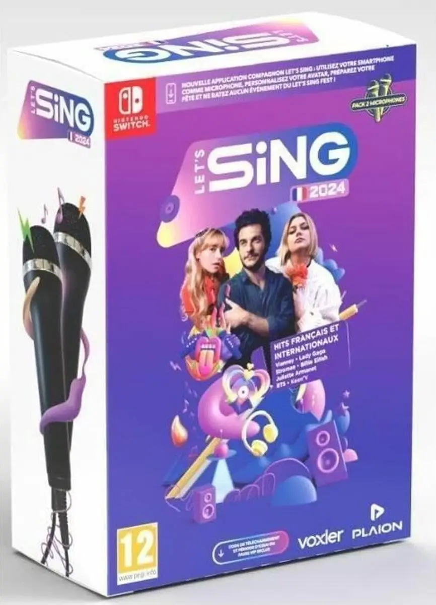 Let's Sing 2024 Nintendo Switch koos kahe mikrofoniga