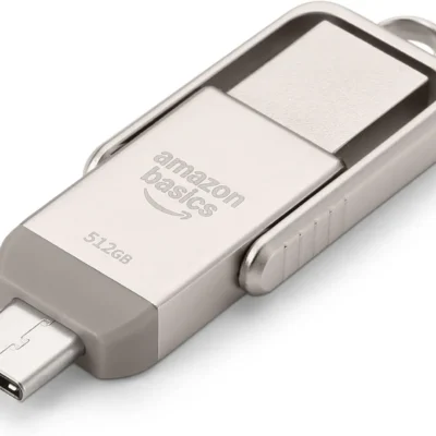 Amazon Basics 512 GB kaksikpordiga mälupulk – hõbedane