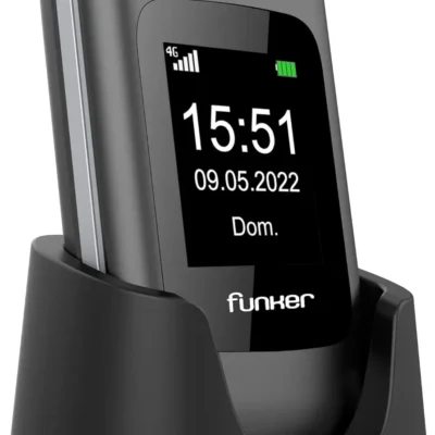 Funker C250 Comfort 4G – klapiga mobiiltelefon- Hõbe