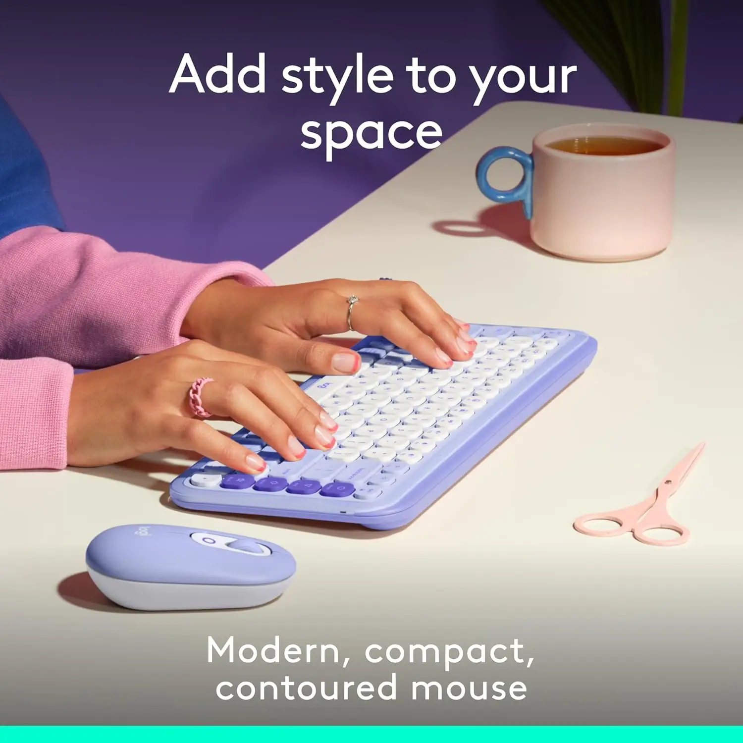 Logitech POP Juhtmevaba Hiir - Lilla - Pilt 2