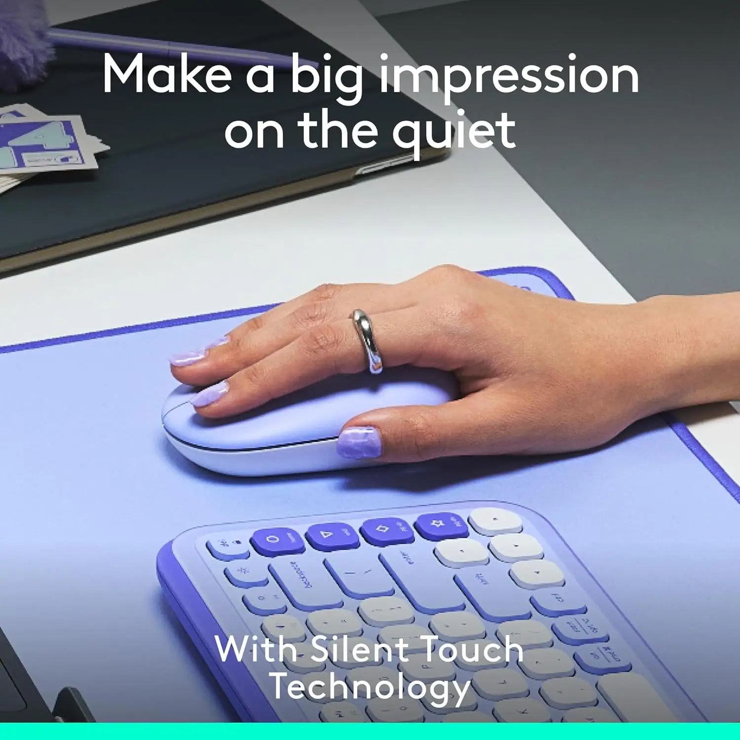 Logitech POP Juhtmevaba Hiir - Lilla - Pilt 5