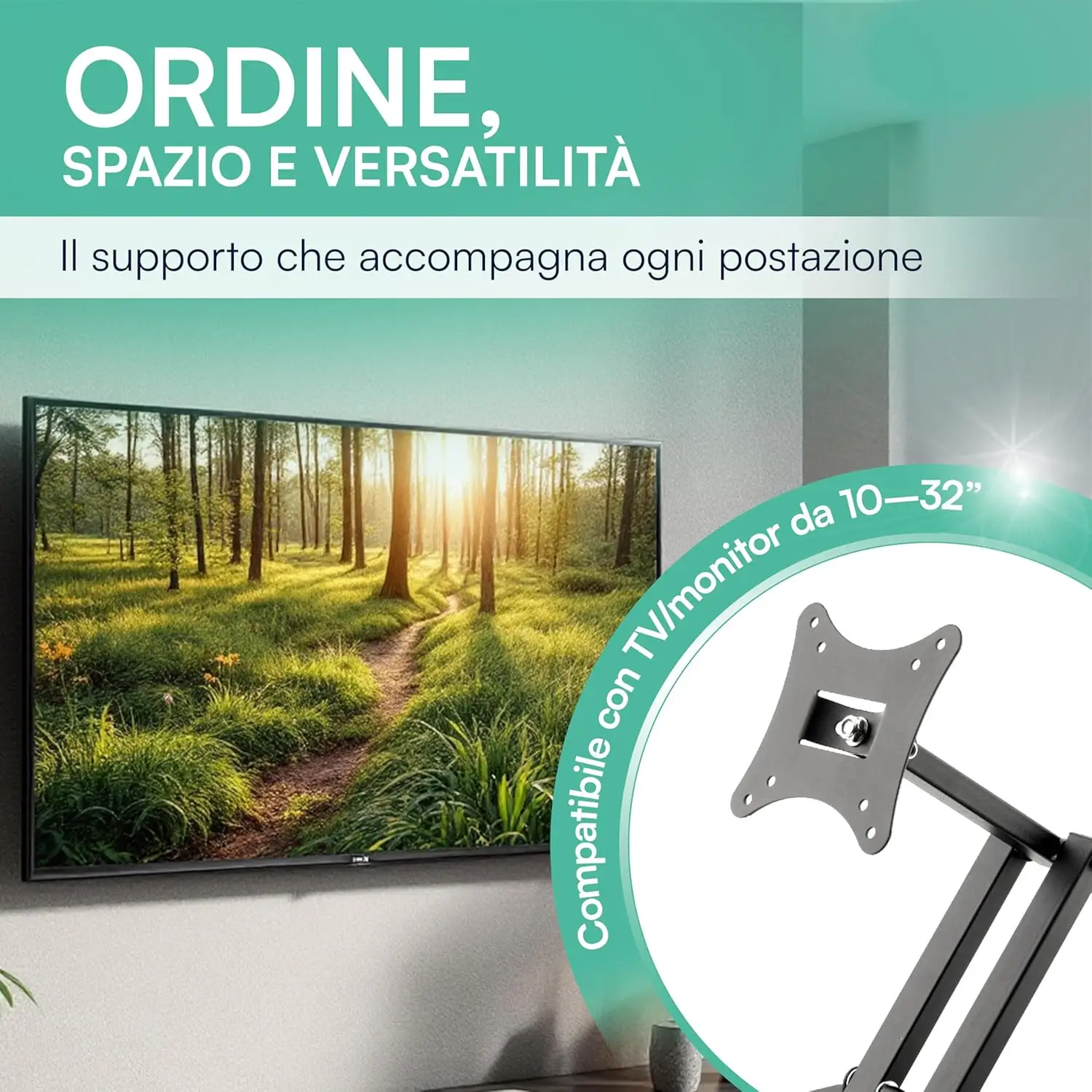 Tempo DI SALDI TV-seinakinnitus- Must (10-32 tolli) - Image 2