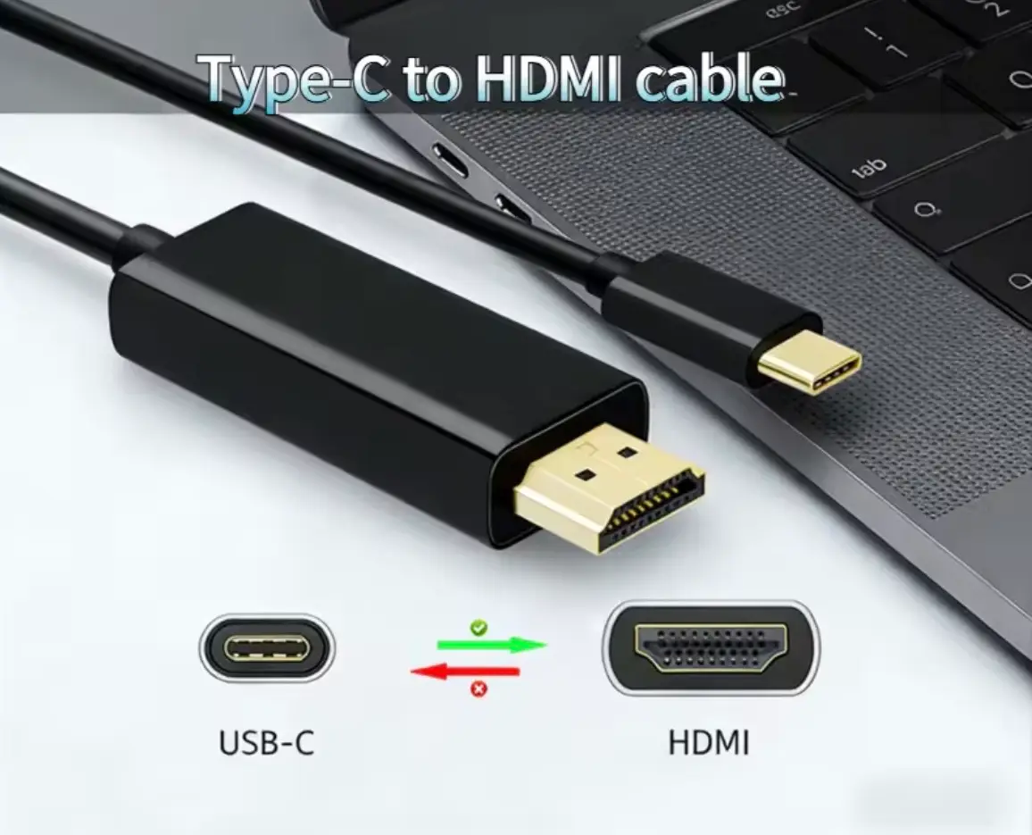 USB-C ja HDMi 4K UHD Kaabel 2m