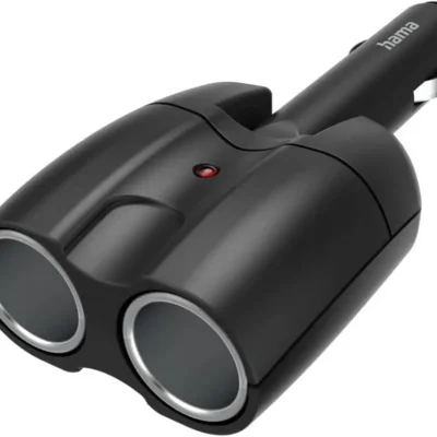 Hama kaheosaline sigaretisüütaja jagaja 12V autoadapter- must