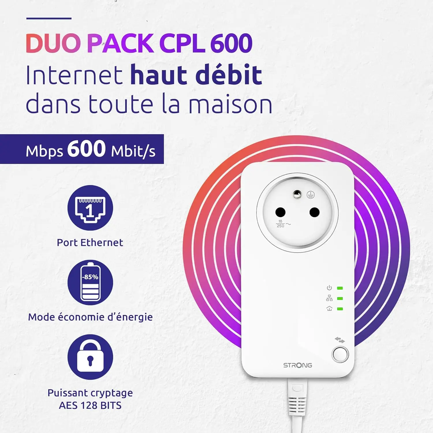 STRONG Powerline 600 Duo Kit Võrgupikendaja - Image 2