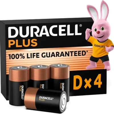 Duracell Plus D (LR20) leelispatareid (4 tk)