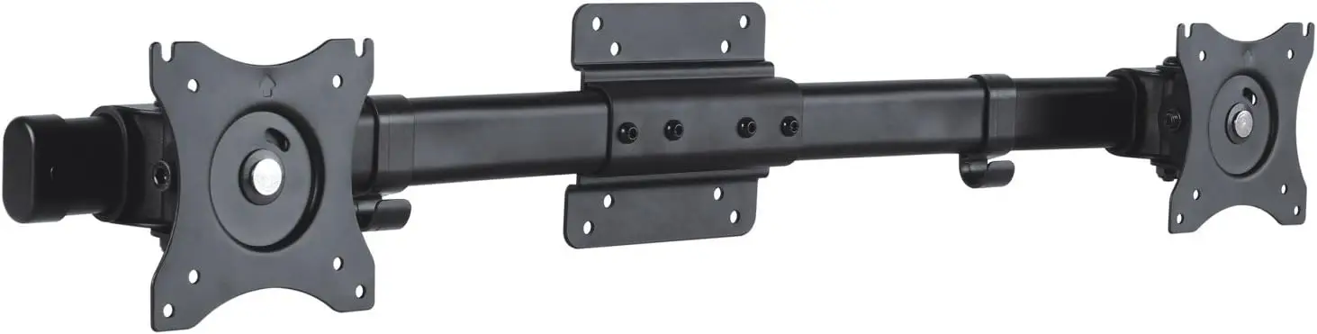 PureMounts PM-OFFICE-AD kahe monitori adapter (13–27 tolli, max 10 kg, VESA 100x100)- Must