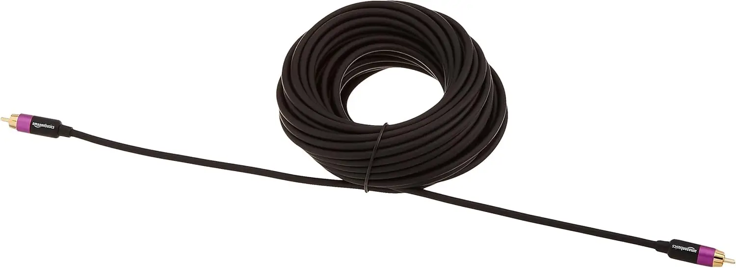 Amazon Basics RCA-audiokaabel (15m, must) - Pilt 4