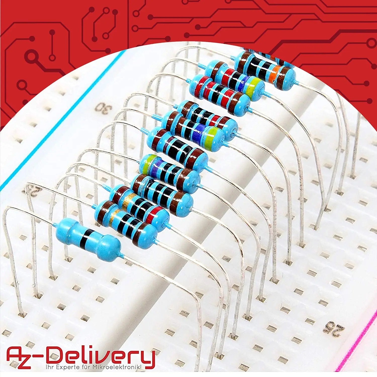 AZDelivery takistite komplekt (525 tk, 17 väärtust, 0 Ω kuni 1 MΩ) - Pilt 3
