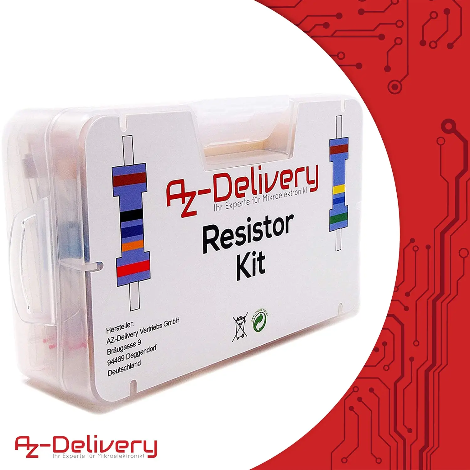 AZDelivery takistite komplekt (525 tk, 17 väärtust, 0 Ω kuni 1 MΩ) - Pilt 4