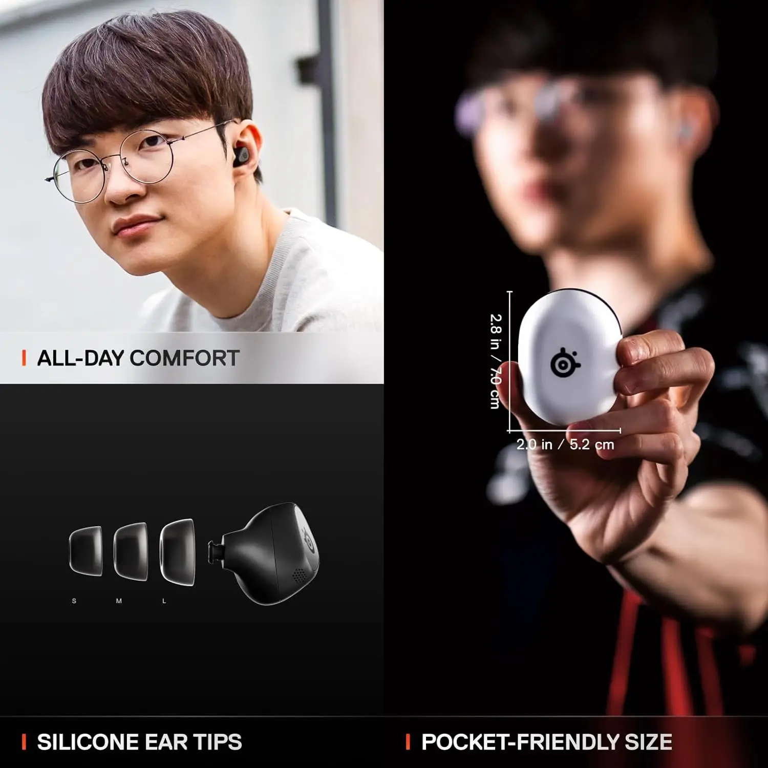 SteelSeries Arctis GameBuds - Must - Pilt 8
