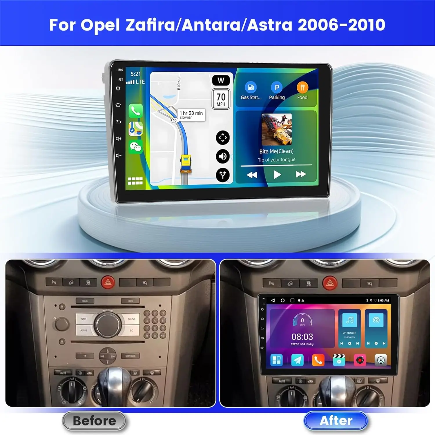 Inefala raadio Opel Zafira/Antara/Astra 2006-2010 Android 15 - Pilt 7