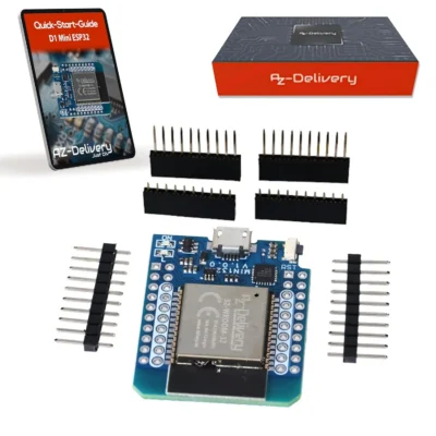AZDelivery ESP32 D1 Mini NodeMCU arendusplaat (WiFi + Bluetooth)